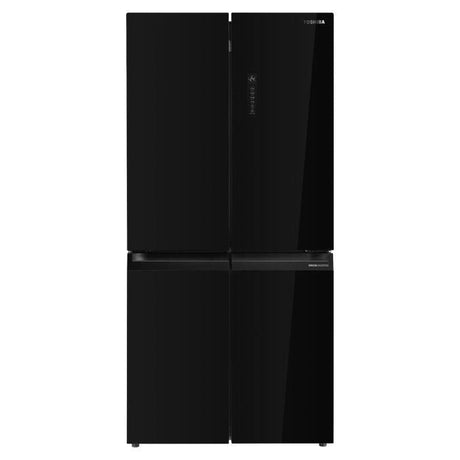 Toshiba GR - RF611WI - PGY(22) 4 Doors Fridge 530L Dual Inverter Black Glass | TBM Online