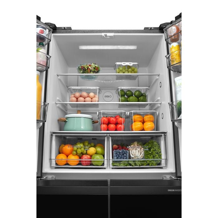 Toshiba GR - RF611WI - PGY(22) 4 Doors Fridge 530L Dual Inverter Black Glass | TBM Online