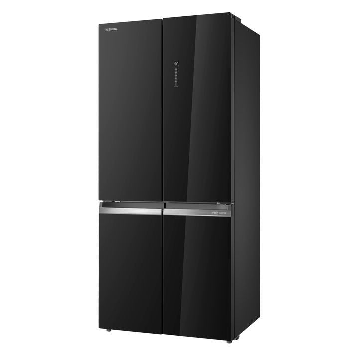 Toshiba GR - RF665WIA - PGY(22) 4 Doors Fridge 580L Inverter Black Glass | TBM Online