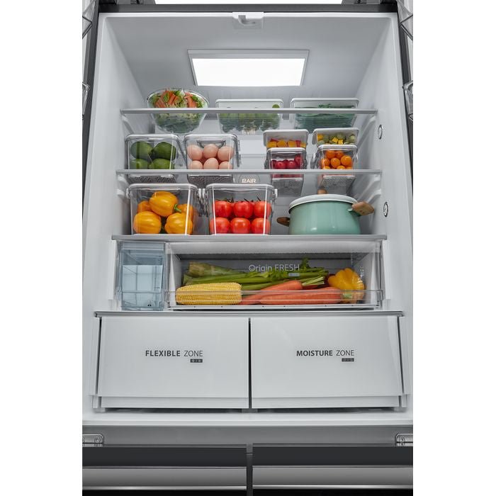 Toshiba GR - RF665WIA - PGY(22) 4 Doors Fridge 580L Inverter Black Glass | TBM Online