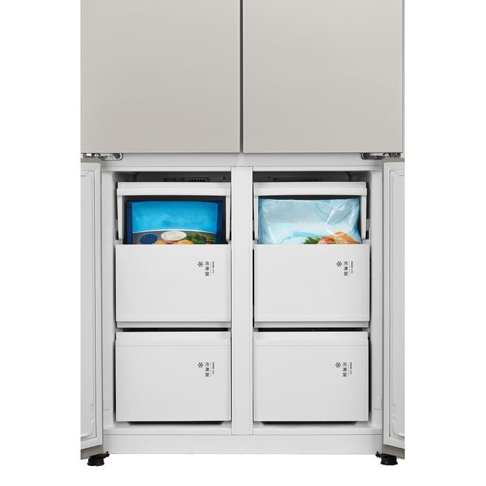 Toshiba GR - RF681WI - PGY(D4) 4 Doors Japandi Series Kumo Fridge 585L Jade Textured Grey | TBM Online