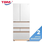 Toshiba GR-RM919WI-PGX(B3) 684L 6 Doors Fridge Japandi Artisan Fuji White | TBM Online