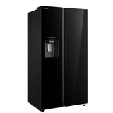Toshiba GR - RS755WIA - PGY(22) Side - By - Side Fridge 640L TsmatTLife Smart Control Inverter Black Glass | TBM Online
