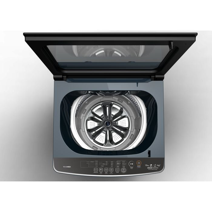 Toshiba AW - T08DUH1800MM(MG) Top Load Washer 17.0kg UFB Greatwaves With Heating DD Inverter Dark Grey | TBM Online