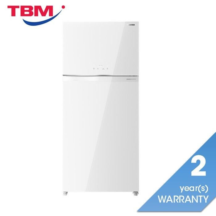 Toshiba GR - RT835WE - PGY(B5) 2 Doors Fridge 661L Origin Inverter White Glass | TBM Online