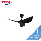 Vannus HARU 3B/40 MATT BLACK Ceiling Fan 40" 3 Blades Matt Black | TBM Online