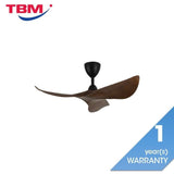 Vannus HARU 3B/40 WALNUT MATT BLACK Ceiling Fan 40" 3 Blades Walnut Matt Black | TBM Online