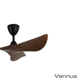 Vannus HARU 3B/40 WALNUT MATT BLACK Ceiling Fan 40" 3 Blades Walnut Matt Black | TBM Online