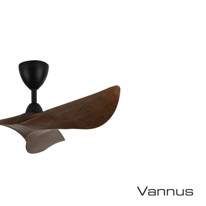 Vannus HARU 3B/40 WALNUT MATT BLACK Ceiling Fan 40" 3 Blades Walnut Matt Black | TBM Online