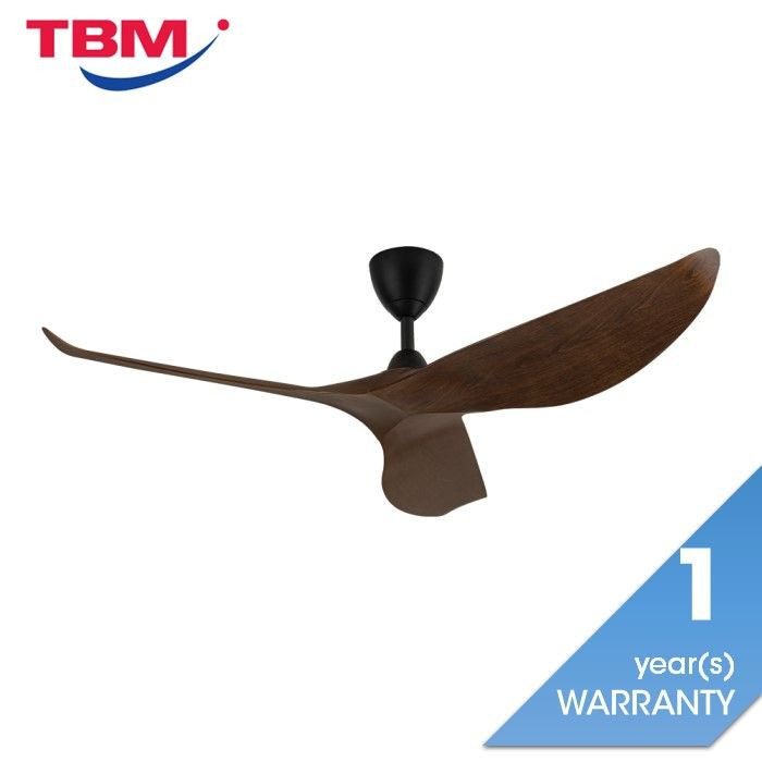 Vannus HARU 3B/56 WALNUT MATT BLACK Ceiling Fan 56" 3 Blades Walnut Matt Black | TBM Online