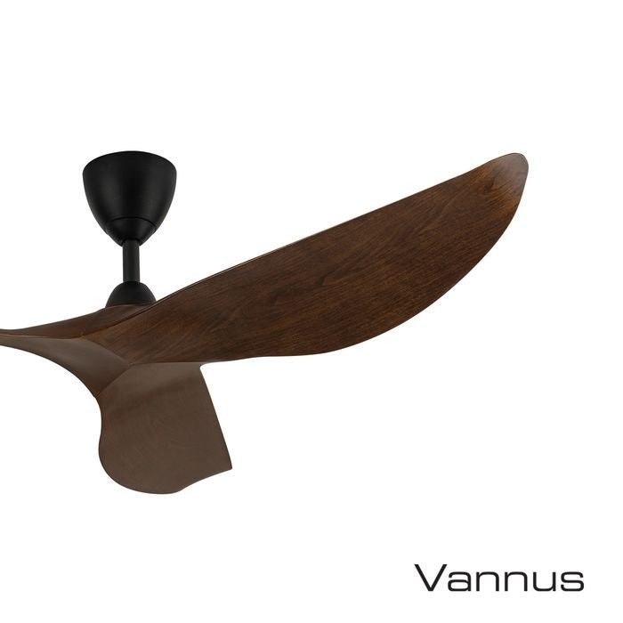 Vannus HARU 3B/56 WALNUT MATT BLACK Ceiling Fan 56" 3 Blades Walnut Matt Black | TBM Online