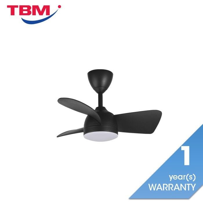 Vannus V3 3B/28 LED BLACK Ceiling Fan 3 Blades 28 Inch LED Black | TBM Online