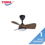 Vannus V3 3B/28 LED WALNUT Ceiling Fan 3 Blades 28 Inch LED Walnut | TBM Online
