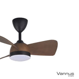 Vannus V3 3B/28 LED WALNUT Ceiling Fan 3 Blades 28 Inch LED Walnut | TBM Online