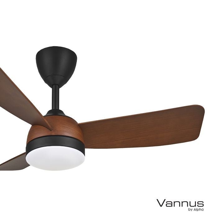 Vannus V3 3B/40 LED WALNUT Ceiling Fan 3 Blades 40" LED Walnut Matt Black | TBM Online