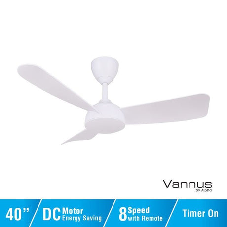 Vannus V3 3B/40 WHITE Ceiling Fan 3 Blades 40" White | TBM Online