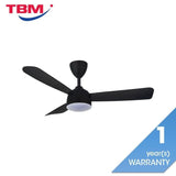 Vannus V3 3B/46 LED MATT BLACK Ceiling Fan 3 Blades 46" DC Motor LED Matt Black | TBM Online
