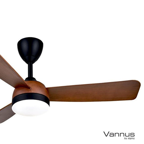 Vannus V3 3B/46 LED WALNUT Ceiling Fan 3 Blades 46" DC Motor LED Walnut | TBM Online