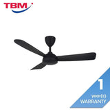 Vannus V3 3B/46 MATT BLACK Ceiling Fan 3 Blades 46" DC Motor Matt Black | TBM Online
