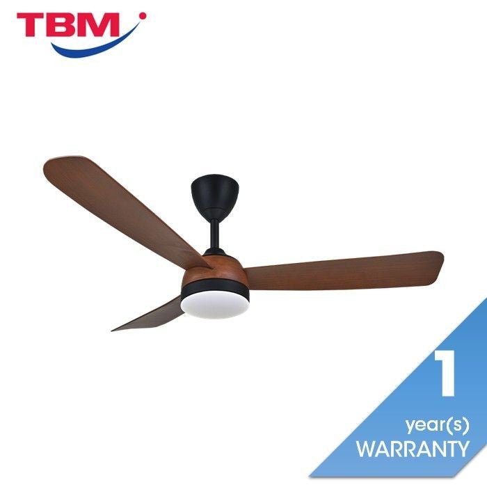 Vannus V3 3B/52 LED WALNUT/MB Ceiling Fan 3 Blades 52" LED Walnut Matt Black | TBM Online