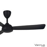 Vanns V3 3B/52 MATT BLACK Ceiling Fan 3 Blades 52" DC Motor Matt Black | TBM Online
