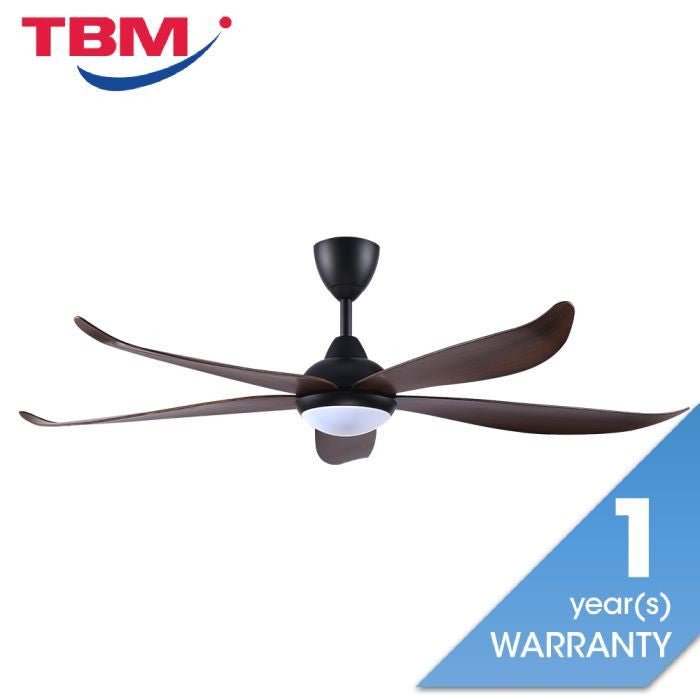 Vannus GRAND LUNA 5B/60 LED WALNUT MATT BLACK Ceiling Fan 5 Blades 60 Inch LED Walnut Matt Black | TBM Online