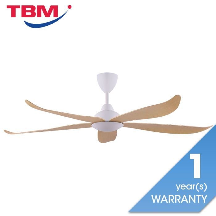 Vannus GRAND LUNA 5B/60 MAPLE MATT WHITE Ceiling Fan 5 Blades 60 Inch Maple Matt White | TBM Online