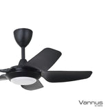 Vannus IRIZ 5B/40 LED MATT BLACK Ceiling Fan 5 Blades 40 Inch LED Motor DC Matt Black | TBM Online