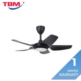 Vannus IRIZ 5B/40 LED MATT BLACK Ceiling Fan 5 Blades 40 Inch LED Motor DC Matt Black | TBM Online
