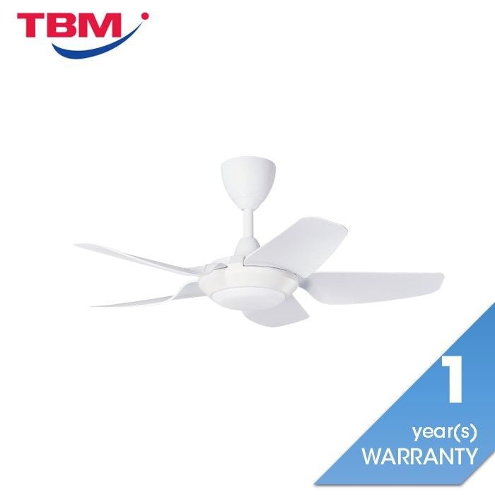 Vannus IRIZ 5B/40 LED MATT WHITE Ceiling Fan 5 Blades 40 Inch LED Motor DC Matt White | TBM Online
