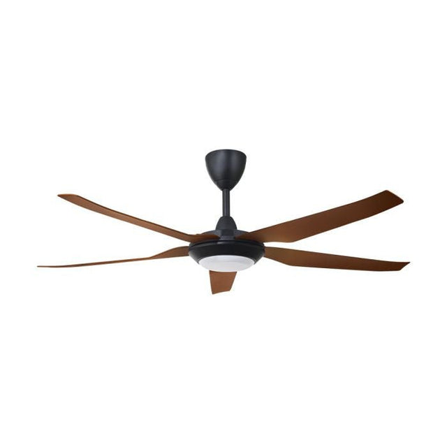 Vannus IRIZ 5B/56 LED WALNUT MATT BLACK Ceiling Fan 5 Blades 56 Inch LED Motor DC Walnut Matt Black | TBM Online