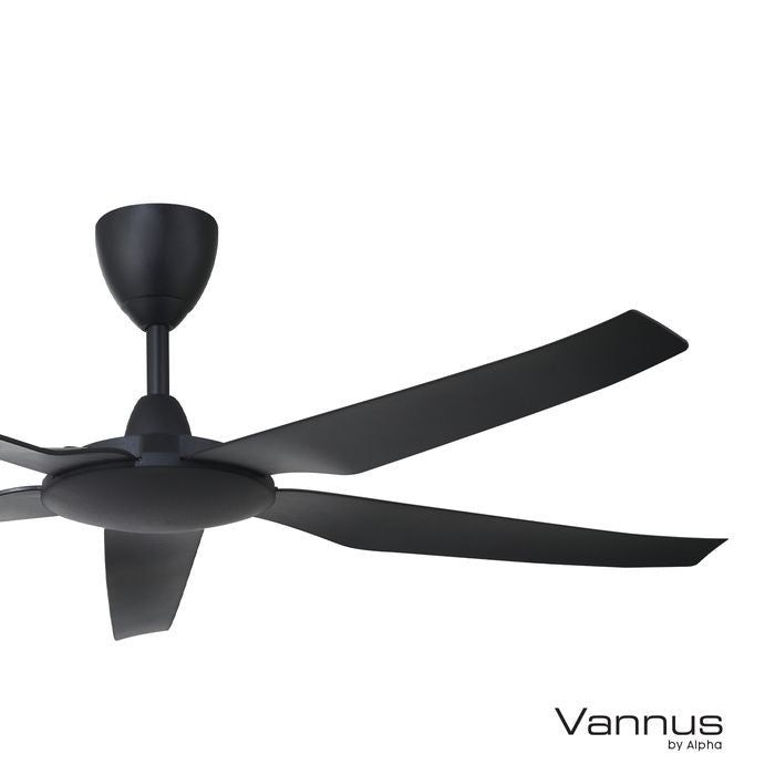 Vannus IRIZ 5B/56 MATT BLACK Ceiling Fan 5 Blades 56 Inch Motor DC Matt Black | TBM Online