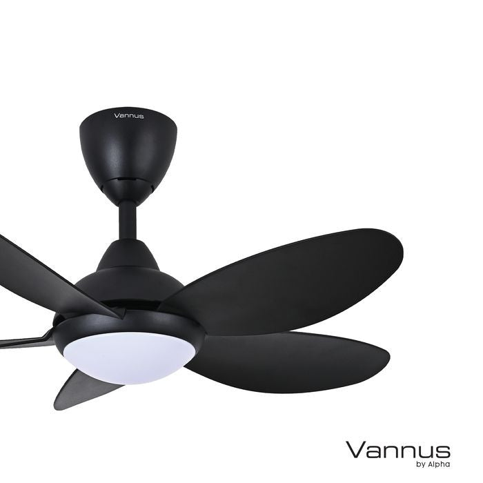 Vannus LUNA 5B/36 LED MATT BLACK 36" Ceiling Fan With LED 5 Blades Matt Black | TBM Online