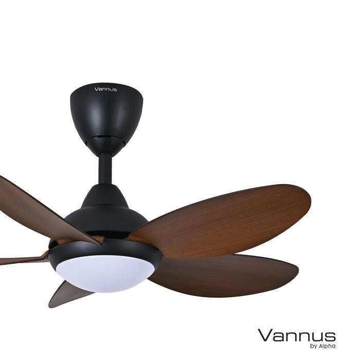 Vannus LUNA 5B/36 LED MATT BLACK WALNUT 36" Ceiling Fan 5 Blades LED Matt Black Walnut | TBM Online
