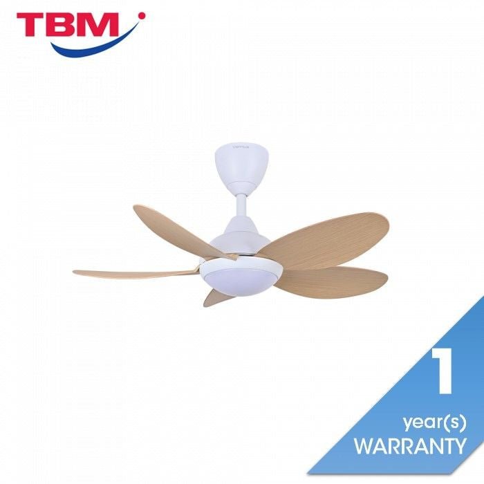 Vannus LUNA 5B/36 LED MATT WHITE MAPLE 36" Ceiling Fan With LED 5 Blades Matt White Maple | TBM Online