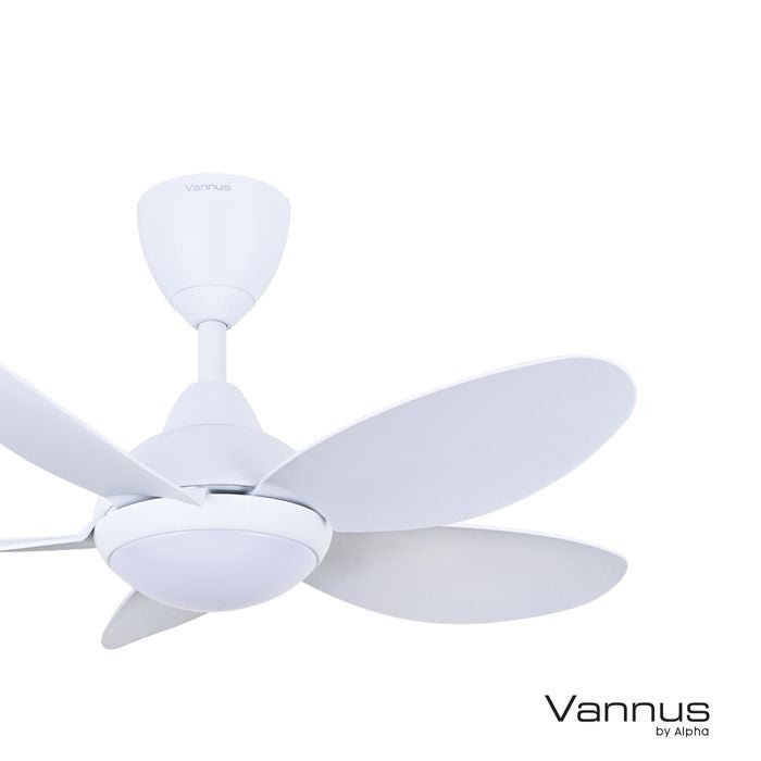 Vannus LUNA 5B/36 LED MATT WHITE 36" Ceiling Fan With LED 5 Blades Matt White | TBM Online