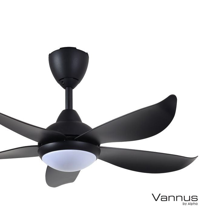 Vannus LUNA 5B/40 LED MATT BLACK 40" Ceiling Fan With LED 5 Blades Matt Black | TBM Online