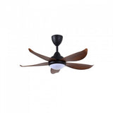 Vannus LUNA 5B/40 LED MATT BLACK WALNUT 40" Ceiling Fan With LED 5 Blades Matt Black Walnut | TBM Online