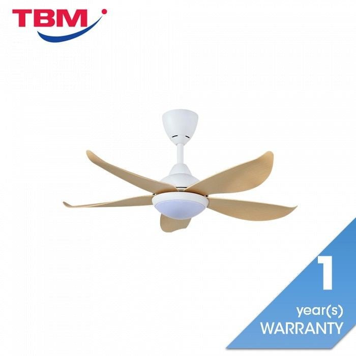 Vannus LUNA 5B/40 LED MATT WHITE MAPLE 40" Ceiling Fan With LED 5 Blades Matt White Maple | TBM Online