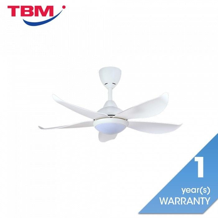 Vannus LUNA 5B/40 LED MATT WHITE 40" Ceiling Fan With LED 5 Blades Matt White | TBM Online