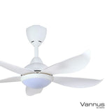 Vannus LUNA 5B/40 LED MATT WHITE 40" Ceiling Fan With LED 5 Blades Matt White | TBM Online
