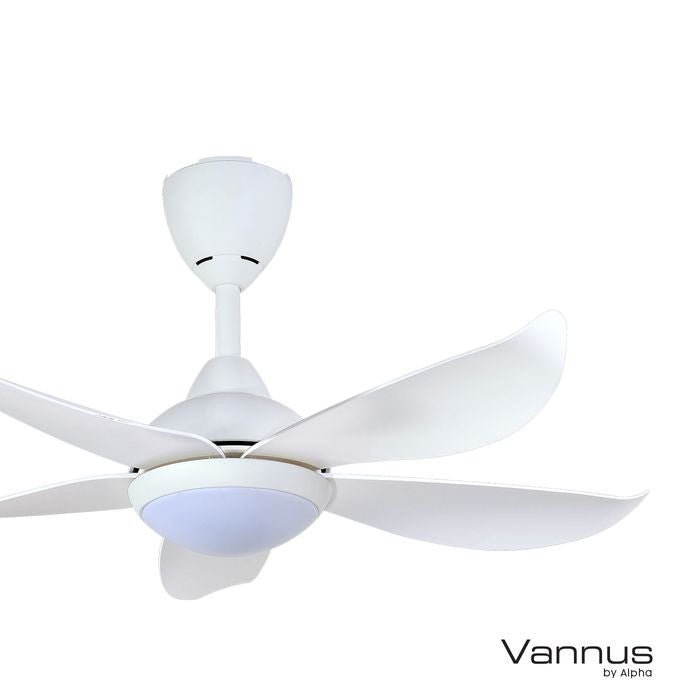 Vannus LUNA 5B/40 LED MATT WHITE 40" Ceiling Fan With LED 5 Blades Matt White | TBM Online