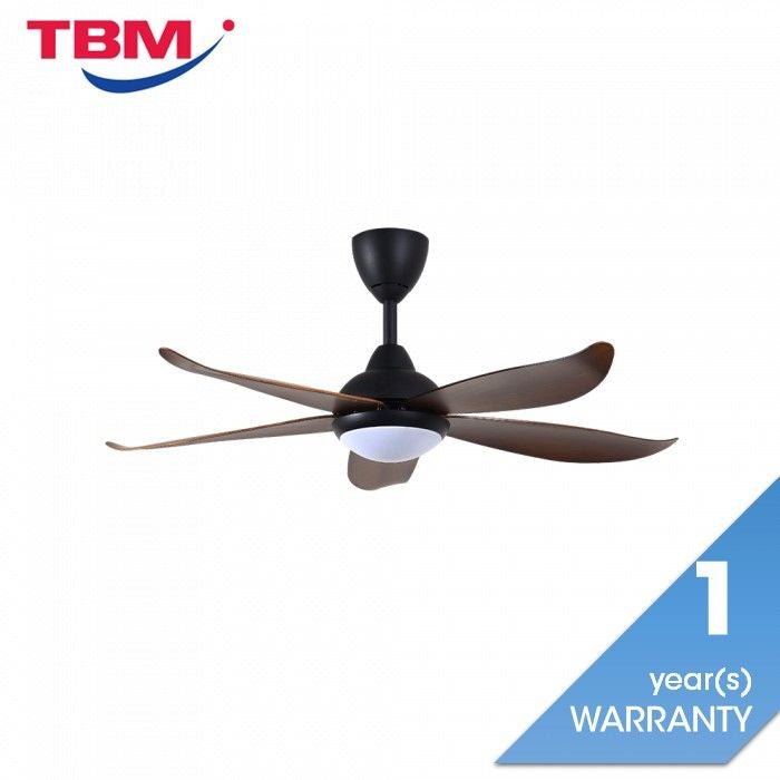 Vannus LUNA 5B/46 LED MATT BLACK WALNUT 46" Ceiling Fan 5 Blades LED Matt Black/Walnut | TBM Online