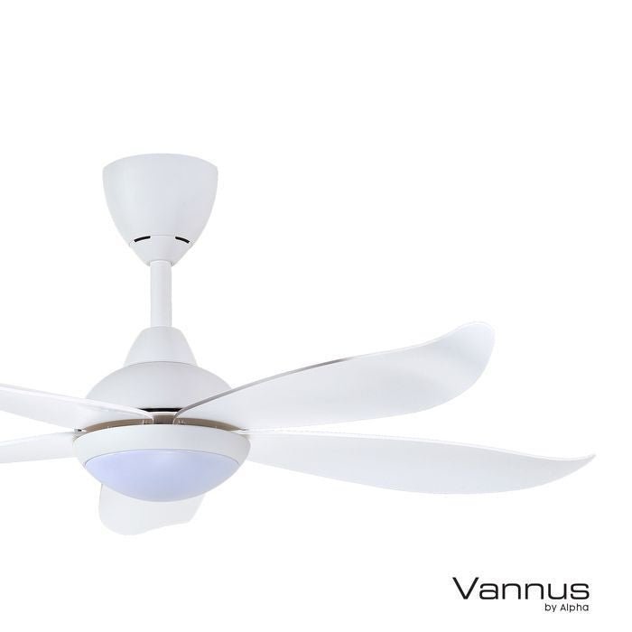 Vannus LUNA 5B/46 LED MATT WHITE 46" Ceiling Fan 5 Blades LED Matt White | TBM Online