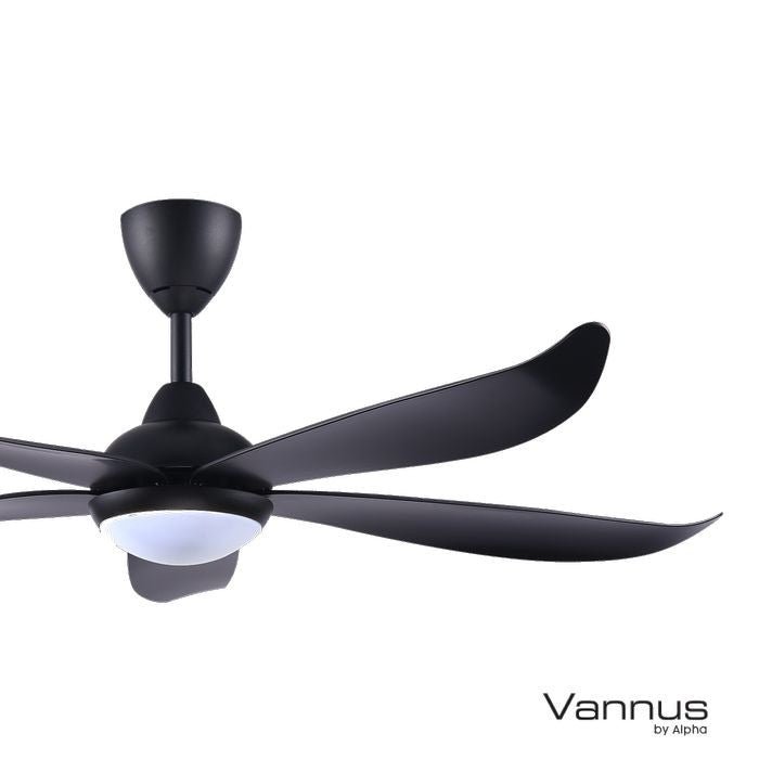 Vannus LUNA 5B/56 LED MATT BLACK 56" Ceiling Fan 5 Blades LED Matt Black | TBM Online