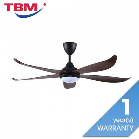 Vannus LUNA 5B/56 LED MATT BLACK WALNUT 56" Ceiling Fan 5 Blades LED Matt Black Walnut | TBM Online