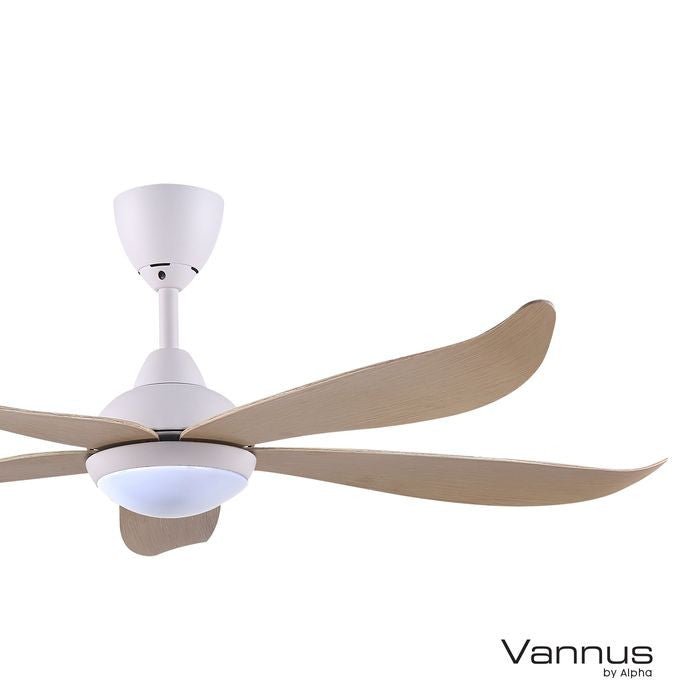 Vannus LUNA 5B/56 LED MATT WHITE MAPLE 56" Ceiling Fan 5 Blades LED Matt White Maple | TBM Online