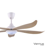 Vannus LUNA 5B/56 LED MATT WHITE MAPLE 56" Ceiling Fan 5 Blades LED Matt White Maple | TBM Online