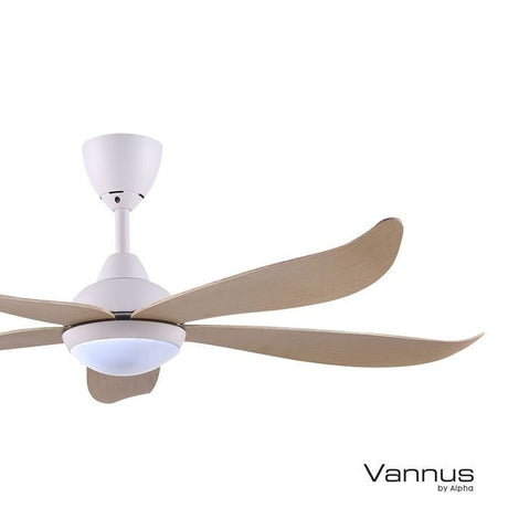 Vannus LUNA 5B/56 LED MATT WHITE MAPLE 56" Ceiling Fan 5 Blades LED Matt White Maple | TBM Online