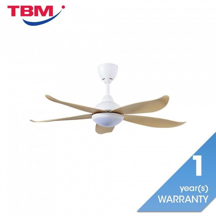 Vannus LUNA LED 5B/46 MATT WHITE MAPLE 46" Ceiling Fan 5 Blades LED Matt White Maple | TBM Online